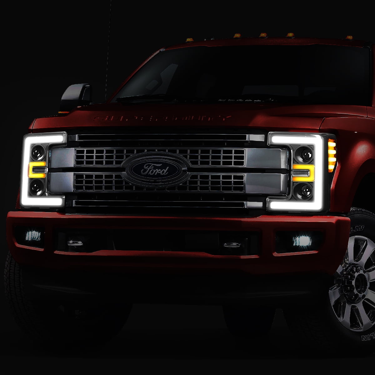 DNA Motoring HL-LB-F25018-BK-AM For 