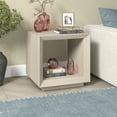 thumbnail image 3 of Evelyn&Zoe Tannen 22" Wide Rectangular Side Table, Alder White, 3 of 8