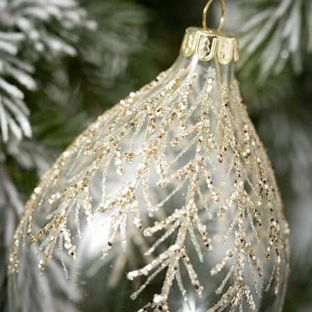 

Sullivans-Gold Pine Branch Ornament - Set of 3