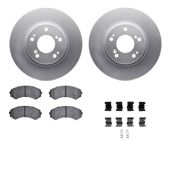 Dynamic Friction Company Front Geospec Brake Rotors with 5000 Advanced Brake Pads includes Hardware 4512-72079