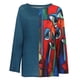 thumbnail image 4 of Camiseta de manga larga con cuello redondo estampada con costuras de moda casual para mujer Pompotops  gfhjh4133, 4 of 9