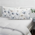 thumbnail image 4 of Blue Beige Spring Floral Standard Pillow Covers,Summer Botanical Watercolor Breathable Throw Pillow Cases with Invisible Zipper,Decorative Pillowcase Pillows Protectors for Sofa Bed Chair 20"x26", 4 of 9