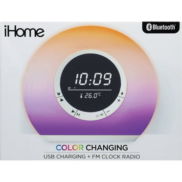 iHome USB Charging   FM Color Changing Clock Radio 1 ea