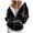Black, variant on COMVALUE Womens Zip Up Hoodies Boho Floral Long Sleeve Sweatshirts Casual Graphic Y2K Hoodie Fall Hooded Jacket with Pockets (Purple, 3XL)