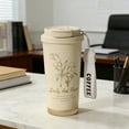 thumbnail image 4 of zhangmingg Tasse de Voyage en Acier Inoxydable Isolée sous Vide Design Floral Récipient pour Boissons Chaudes Froides pour l'Hiver, 4 of 6