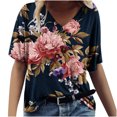 thumbnail image 1 of Cameland Mode Décontractée Printemps Été Manches Courtes Col en V Blouses et Chemises pour Femmes, 1 of 4