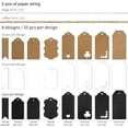 thumbnail image 2 of 200PCS 8 Designs Kraft Paper Gift Wrapping Tag Blank Writable Tag Craft Hang Tag Display Labels with 20 Meters of Paper String for Card Making Wedding Birthday Party Bookmark Christmas (Wavy), 2 of 6