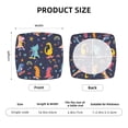 thumbnail image 6 of Gaeub Cartoon Dinosaur Scooter Sport Blue Square Chair Seat Covers, Stretch Fitted Printed Chair Seat Cushion Cover for Kitchen, Office - One Size, 6 of 9