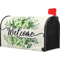 thumbnail image 2 of Spring Welcome Magnetic Mailbox Cover 21x18in Farmhouse Green Floral Wreath Spring Summer Post Box Cover for Home Outdoor, 2 of 6