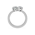 thumbnail image 2 of 1.00 Carat Brilliant Oval & Pear Cut Real Diamond Elegant Wedding Two Stone Ring for Women Solid 14K White Gold Size 10, 2 of 8