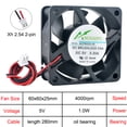 thumbnail image 1 of High-Speed 60x60x25mm Axial Cooling Fan DC 5V/12V/24V 2-Pin ACP6025 for Charger, Power Supply, Frequency Converter DC5V oil bearing 60x60x25mm, 1 of 6