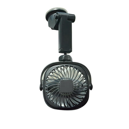

2021 Car Suction Cup Fan Usb Rechargeable Handheld Mini Foldable Black 2200Mah