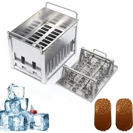 

Flkoendmall 30 Pcs Stainless Steel Ice Lolly Popsicle Molds Kit DIY Frozen Ice Cream Mold Popsicle Molds