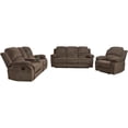 thumbnail image 2 of Lifestyle Furniture Rual 3-Pieces Grid Cloth Recliner Sofa Set in Taupe/Brown, 2 of 6