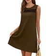 thumbnail image 4 of STETMN Women's Sleeveless Tank Dress Hollow Crewneck Solid Dresses Casual Summer Knee Length Dress, 4 of 7