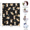 thumbnail image 4 of Cute Cartoon Corgi Blanket,Comfortable Soft Flannel Throw Blanket,All Season,Warm Lightweight Blankets for Sofa Bed Couch Living Room Chair,30"x40", 4 of 4