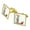 Gold, variant on Letter L Floral Monogram Initial Square Cufflink Set - Silver or Gold