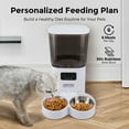 thumbnail image 6 of Smart Camera Automatic Cat Feeder for 2 Cats, 5L Food Dispenser with 2 Stainless Steel Bowl,Timed Programmable 1-6 Meals Control, Dual Power Supply,10s Meal Call, APP Control, 6 of 9