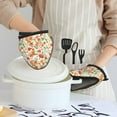 thumbnail image 6 of Pofeuu Fruits Peach2 Print Thickened Mini Silicone Oven Mitts Heat Resistant, Rubber Oven Mitt Gloves, Finger Pinch Grips, Pot Holder, Silicone Potholder, 6 of 7