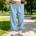 thumbnail image 5 of Kids Girls Baggy Sweatpants Elastic Waist Jogger Pants with Cuffed Ankles Loose Fit Lounge Trousers 4-14Y, 5 of 8