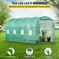 thumbnail image 2 of Vevor Walk-in Tunnel Greenhouse, 15 x 7 x 7 ft Portable Plant Hot House w/ Galvanized Steel Hoops, 1 Top Beam, Diagonal Poles, Zippered Door ,8, 2 of 9