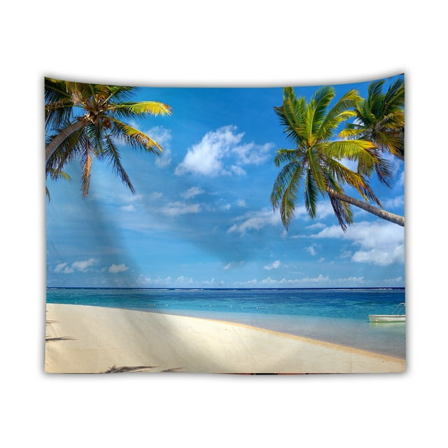 Tapestry Beach, cocotero de pared, 150 x 150 cm, microtela