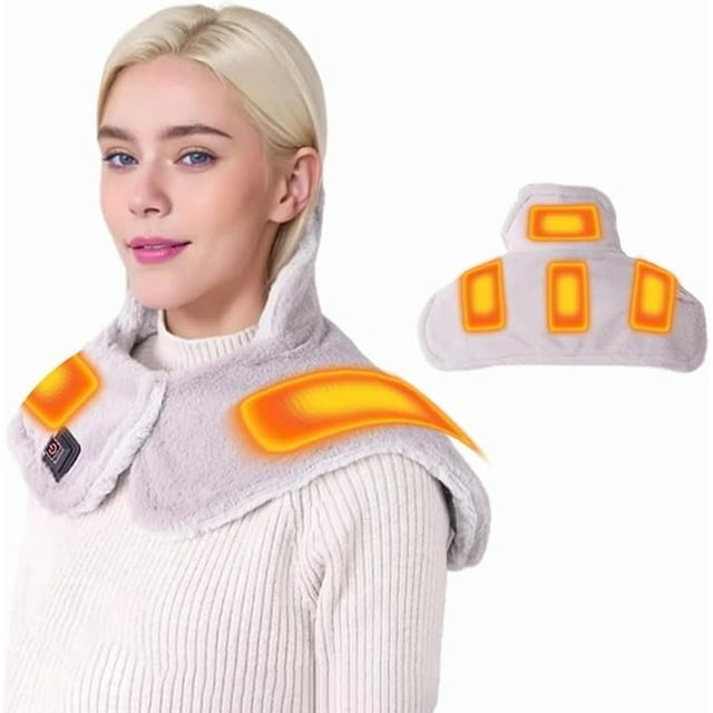 PRETXORVE Neck And Shoulder Heating Pad Portable USB Fast Heating Pad With 3 Temperature Auto Shut Off For Parents