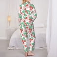 thumbnail image 6 of Goofa Strawberry Printed Women’s 2 Piece Pajama Set Super,Pajamas Women's Long Sleeve Sleepwear Soft Button Down Loungewear Pjs Lounge Set Nightwear-Small, 6 of 9