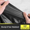 thumbnail image 3 of 100 Count 55-60 Gaon Trash Bags, Sturdy & Tear-Resistant Commercia Can iners 55 Gaon, arge Garbage Bags, arge Back Trash Bags for Commercia, awn and eaf Bags, 3 of 5