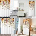 thumbnail image 2 of Yellow Fall Thanksgiving Shower Curtain Set with Hooks, Sunflower Leaf Floral Print Waterproof Fabric Bathroom Curtains Decor Home Accessories, Stall Long 54 X 78 Inch, 2 of 9