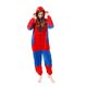 thumbnail image 5 of Pijama navideño de superhéroe para parejas, unisex, de una pieza, de franela, con capucha y manga larga, con cremallera, para familias, parejas, mujeres y hombres., 5 of 5