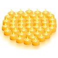 thumbnail image 1 of Velas LED Sin Llama, 48PCS Velas LED Pilas, Flama Realista, Velas Eléctricas Impermeables, LED Velas de Té Decorativas, Libres de Humo, para Navidad, Halloween, Bodas, San Valentín, Fiestas, Hogar, 1 of 4