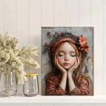 thumbnail image 2 of Qisvanset Framed Canvas Wall Art 12x16 Inch Vintage Psalm Girl Baptism Bible Verse Wall Art, 2 of 5