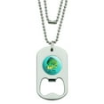 thumbnail image 1 of Gulf Stream Outfitters Mahi Mahi Ocean Fishing Military Dog Tag Bottle Opener Pendant, 1 of 4