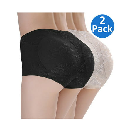 SAYFUT Butt Lifter Padded Panty Enhancing Body Shaper for Women Shapewear Boyshorts Control Panties | Black Nude | Plus