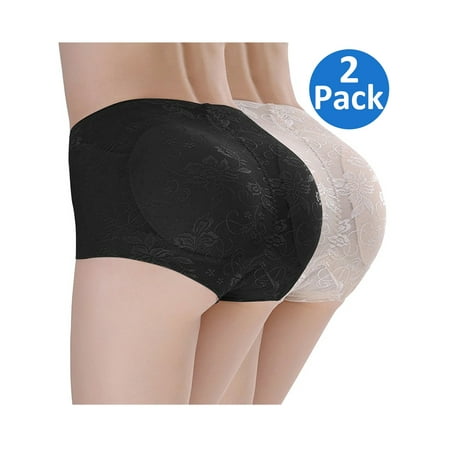 SAYFUT Butt Lifter Padded Panty Enhancing Body Shaper for Women Shapewear Boyshorts Control Panties | Black Nude | Plus (Best Butt Workouts For Women)