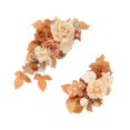 thumbnail image 3 of 2x Juego de arcos de flores para boda, decoración rústica, arreglo floral artificial Champán naranja, 3 of 8