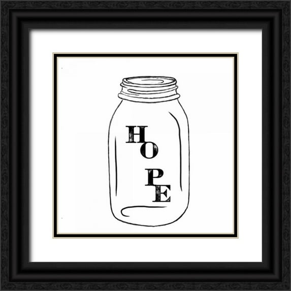 Murdock, Ramona 12x12 Black Ornate Wood Framed with Double Matting Museum Art Print Titled - Hope