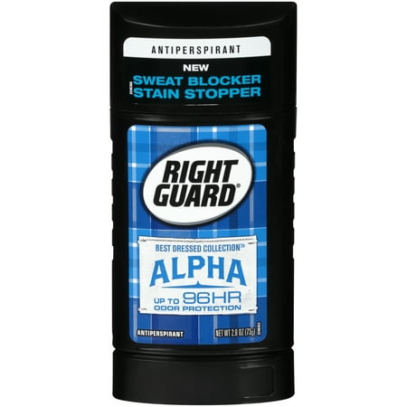 Right Guard Best Dressed Antiperspirant Deodorant Invisible Solid, Alpha, 2.6 (Best Deodorant No Aluminum)