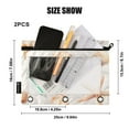 thumbnail image 4 of FORMRS 2 Pack Pencil Pouch for 3 Ring Binder with Clear Window Zipper Case, Gray Seashell, 4 of 6
