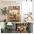 thumbnail image 6 of Costway Bamboo Buffet Cabinet Wine Bar Pantry Cupboard Sideboard with Rattan Sliding Door, 6 of 10