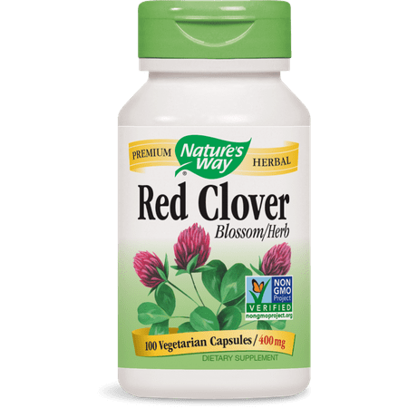 Nature's Way Red Clover Blossom / Herb 400 mg Non-GMO Project & Tru-ID? Certified 100 (Best Way To Freeze Herbs)
