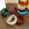 thumbnail image 3 of lixuesong Acrylic Wide Geometric Bangle Exaggerated Bangle Statement Accessories Acrylic Texture Suitable for Women Present, 3 of 3