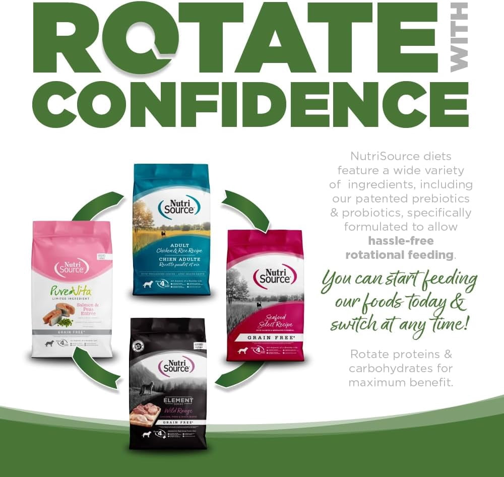 NutriSource Pure Vita Duck & Cranberry Dog Food, 25LB