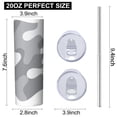 thumbnail image 3 of Camouflage 20 Oz Stainless Steel Skinny Tumbler – Vacuum Insulated Slim Travel Cup with Lid & Stainless Steel Straw, 360° Full Wrap Printed Tumbler for Home, Office & Outdoor Use, 3 of 6