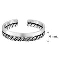 thumbnail image 4 of Rocker Twisted Stackable Open-Ended  .925 Sterling Silver Adjustable Ring, 4 of 5