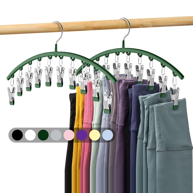 Organizador de leggings Volnamal para armario con 10 clips, capacidad para 20 leggings