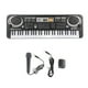 thumbnail image 2 of Piano eléctrico con teclado, instrumento musical digital eléctrico de 61 teclas, piano eléctrico de juguete con micrófono, verdadera excelencia, 2 of 14
