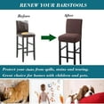 thumbnail image 5 of Yumcute Bar Stool Covers,2 Pack Stretch Bar Stool Covers with Backs Jacquard Bar Stool Chair Covers with Elastic Bands Coffee, 5 of 13