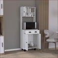 thumbnail image 2 of Kitchen Pantry 67” H with 2 Cabinets, 2 Open Shelves, 1 Drawer | White | Laminated Particle Board, 2 of 7